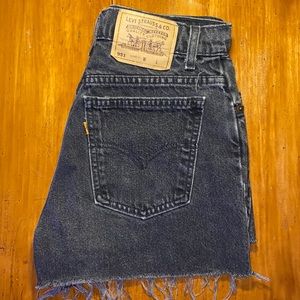 High Waisted Authentic Vintage Levi Denim Shorts